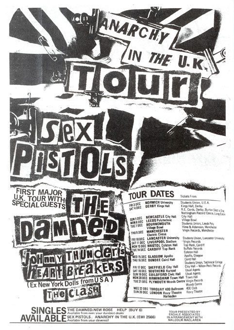 Anarchy Tour Advert, December 1976