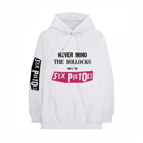 Never Mind The Bollocks - White Hoodie (front)