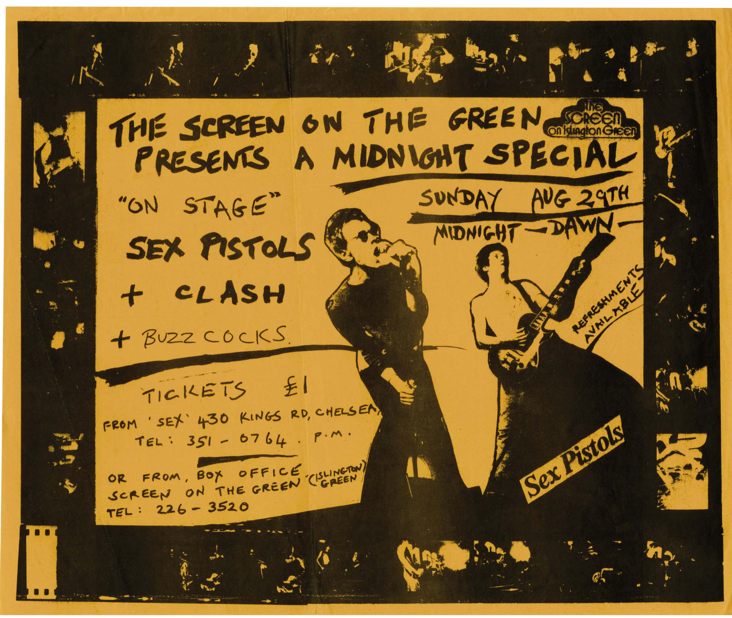 Screen On The Green Cinema, Islington, London August 29th 1976 - flyer