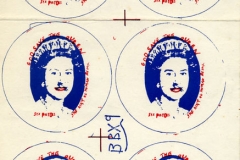 God Save The Queen - badge printers proof, 1977