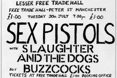 20.7.76 Lesser Free Trade Hall, Manchester, July 20th 1976 - Poster