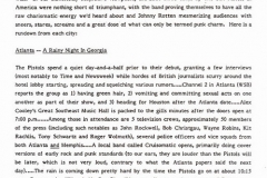 Warner Brothers press report from Sex Pistols first US Tour, January 1978