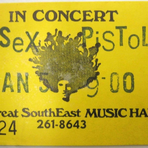 Great South East Music Hall, Atlanta, Georgia, USA, January 5th 1978 - Ticket