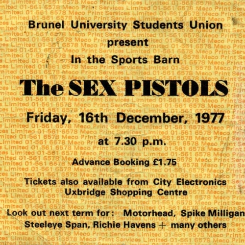 Brunel University, Uxbridge, December 16th 1977 - Ticket