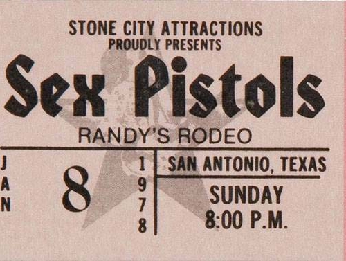 Randy’s Rodeo, San Antonio, Texas, USA, January 8th 1978 - Ticket