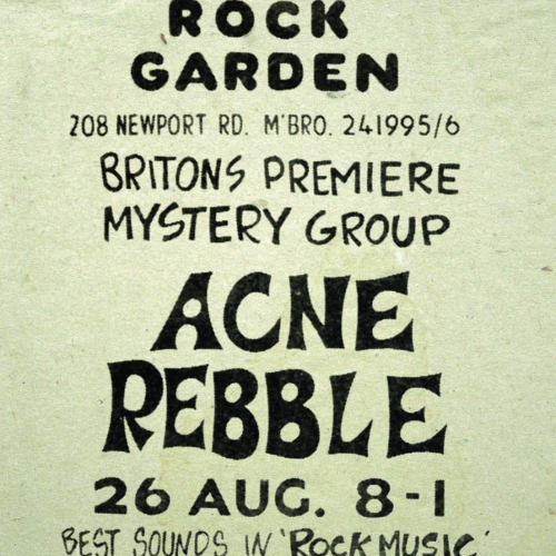 Rock Garden, Middlesborough, August 26th 1977  – “Acne Rabble” - Poster