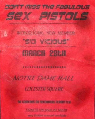 Notre Dame Hall, Leicester Place, London, March 21st 1977  - Flyer