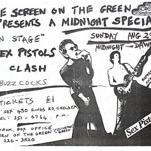 Screen On The Green Cinema, Islington, London August 29th 1976 - flyer