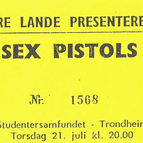 Studenter Samfundet, Trodheim, Norway, July 21st 1977 - Ticket