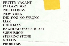 Combine Harvester Tour 2008  - Set List