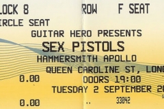 2.9.08 Hammersmith Apollo, London, UK - Ticket