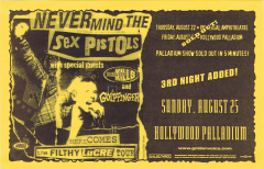 Hollywood Palladium, Los Angeles, California, USA, August 25th 1996 - Flyer