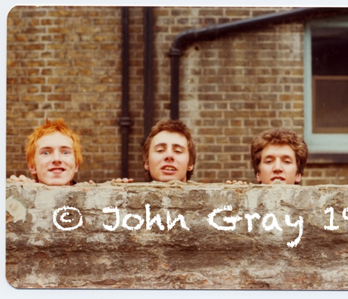 First Sex Pistols rehearsal, Chiswick, London. Photo © John Gray